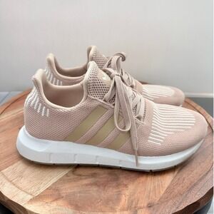Adidas Swift Run Womens Shoes Ash Pearl Pink White Sneakers CG6130 Size 7.5